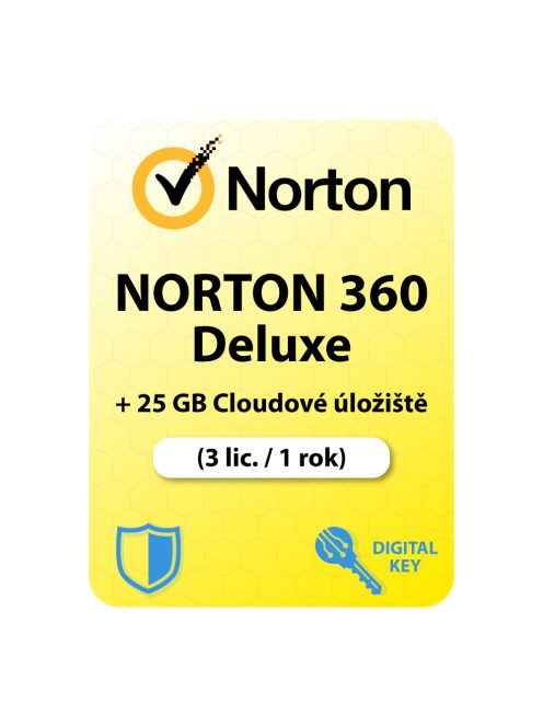 Norton 360 Deluxe (EU) + 25 GB Cloudové úložiště (3 lic. / 1 rok)
