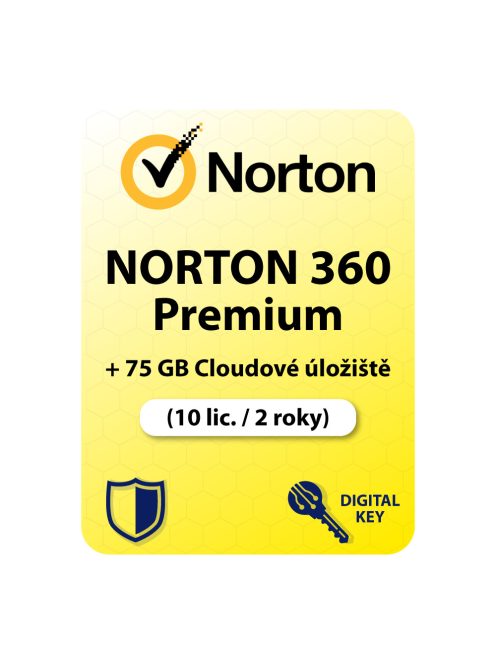 Norton 360 Premium + 75 GB Cloudové úložiště (10 lic. / 2roky)