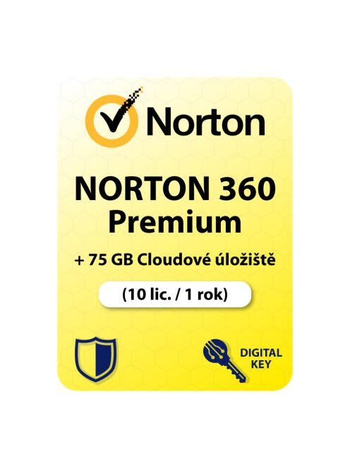 Norton 360 Premium + 75 GB Cloudové úložiště (10 lic. / 1rok) (Předplatné)