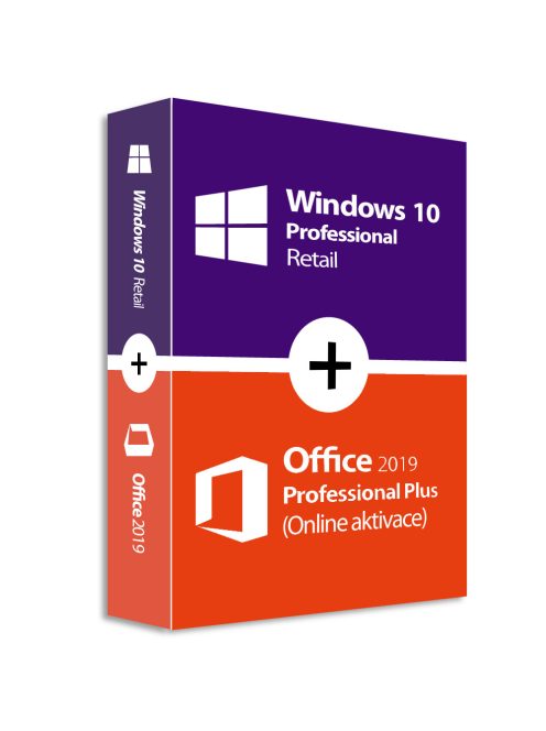 Windows 10 Pro (Retail) + Office 2019 Pro Plus (Online aktivace)